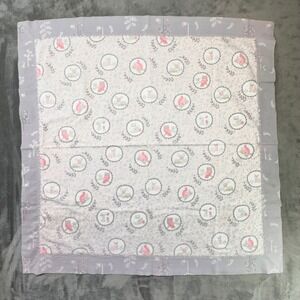 Baby Blanket Woodland Animals Print Pink Gray Soft Nursery‎ Decor 32x32